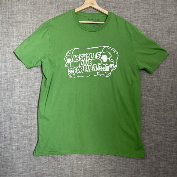 Linda Finegold Other - Linda Finegold Shirt Mens Extra Large ALF Green Skull A$$holes Live Forever New